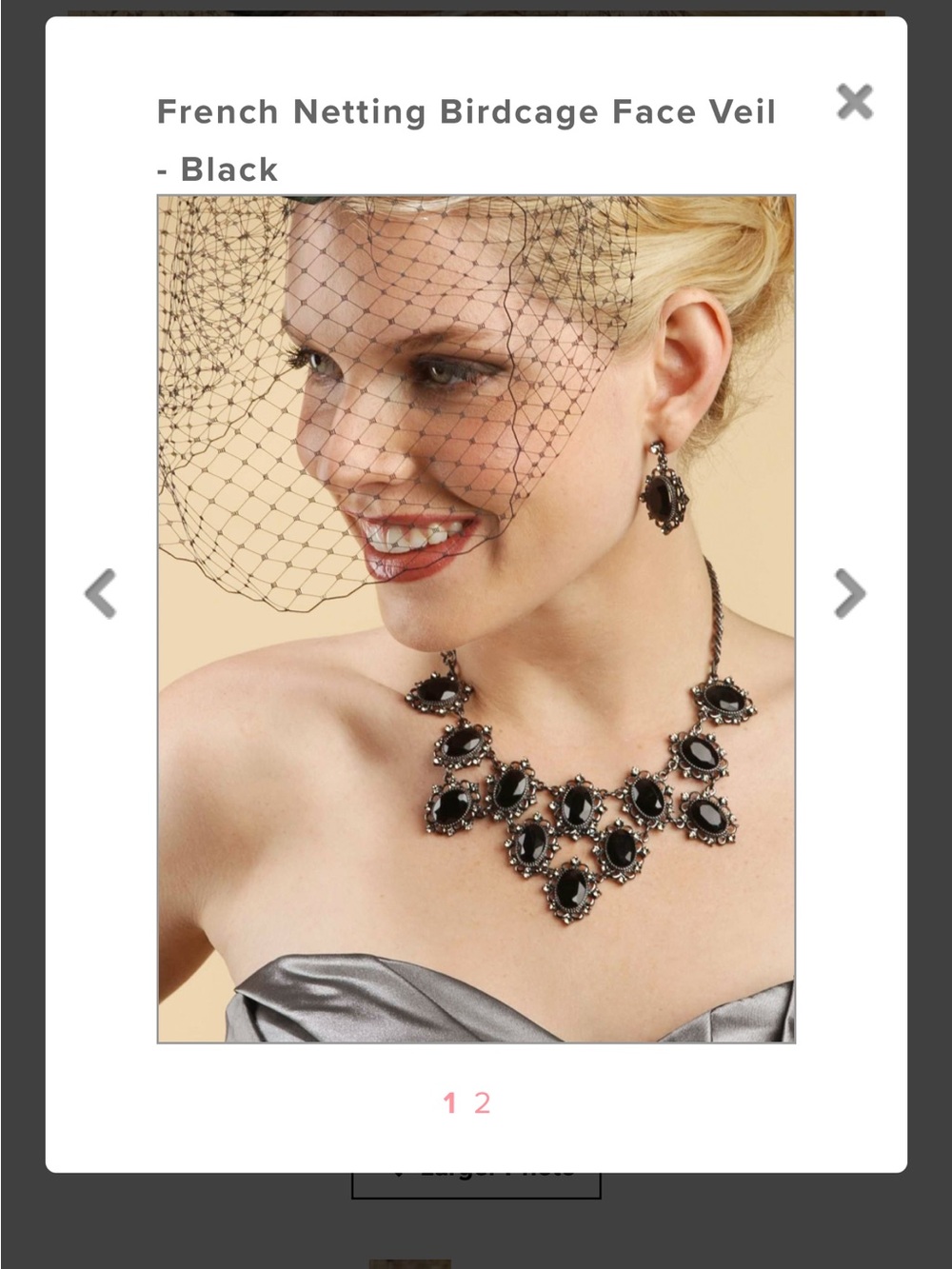Black bird cage veil 730FV-JE